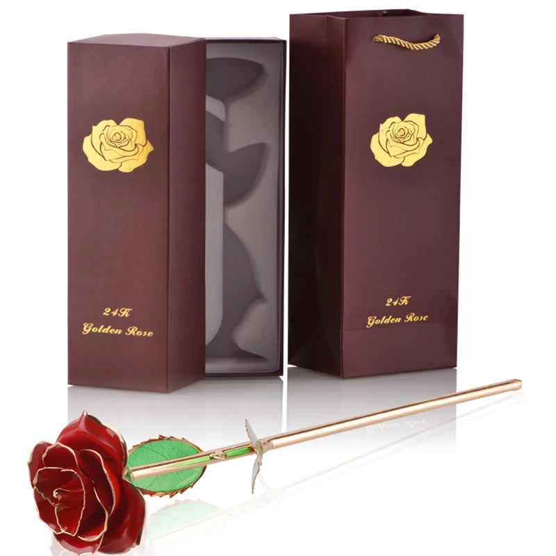 24k Gold Dipped Rose With Stand - LSDproductionsGB