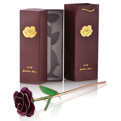 24k Gold Dipped Rose With Stand - LSDproductionsGB