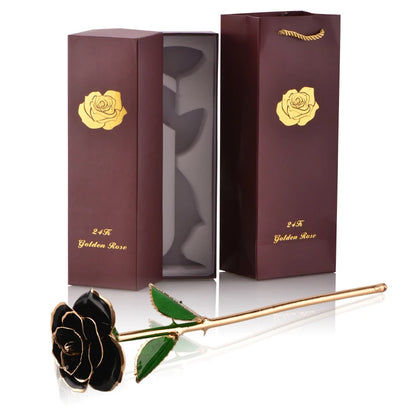 24k Gold Dipped Rose With Stand - LSDproductionsGB