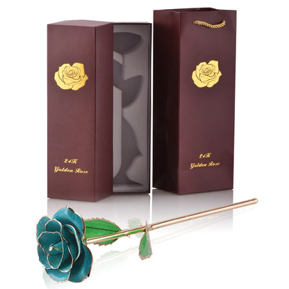 24k Gold Dipped Rose With Stand - LSDproductionsGB