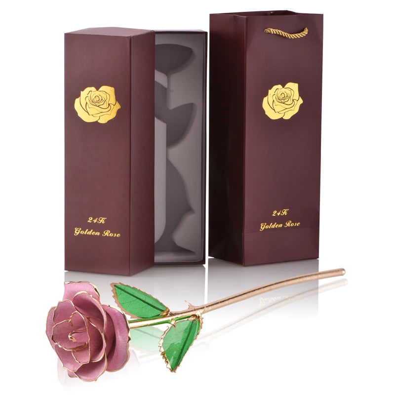 24k Gold Dipped Rose With Stand - LSDproductionsGB