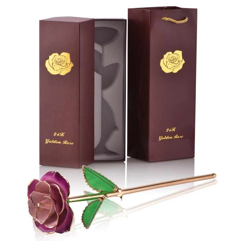 24k Gold Dipped Rose With Stand - LSDproductionsGB