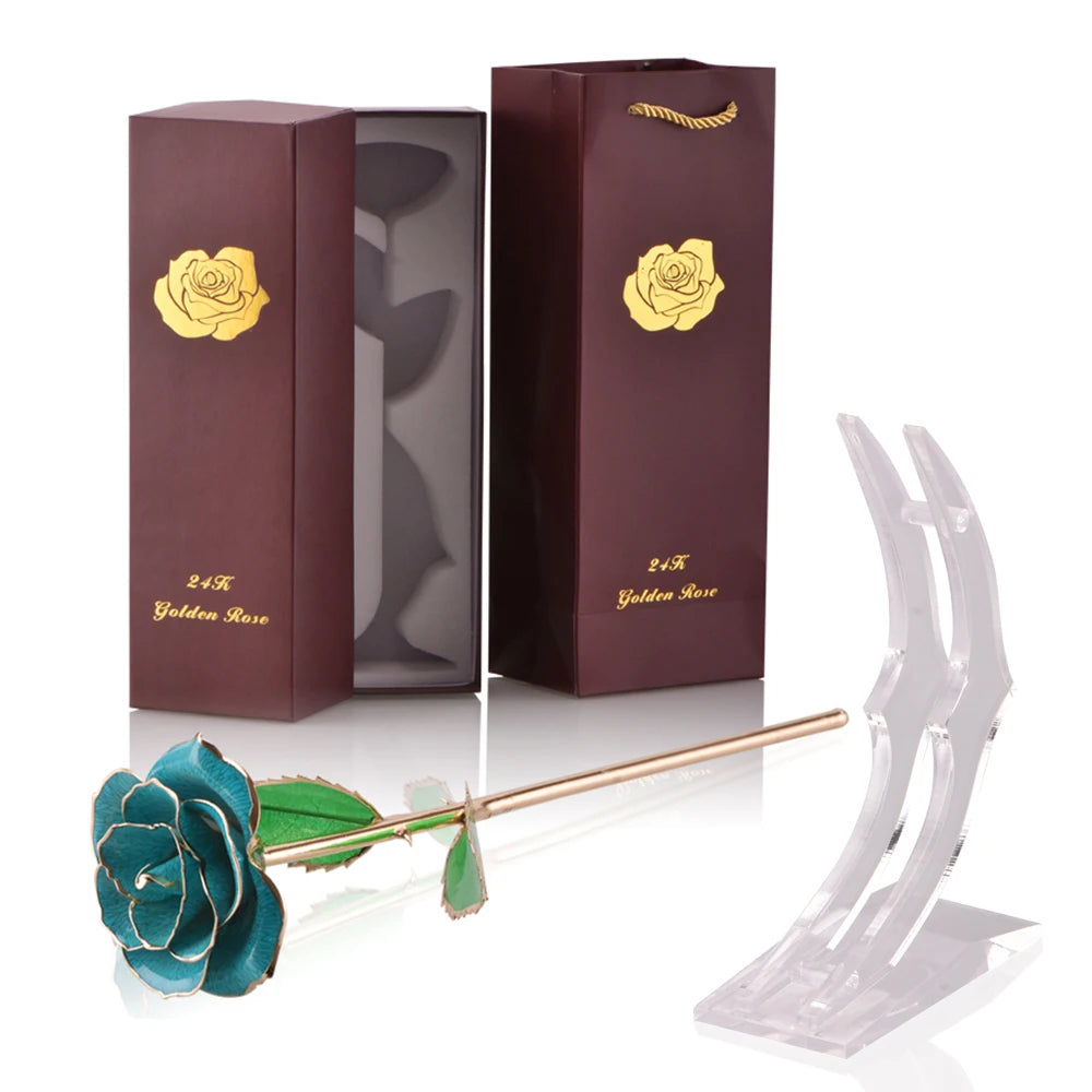 24k Gold Dipped Rose With Stand - LSDproductionsGB