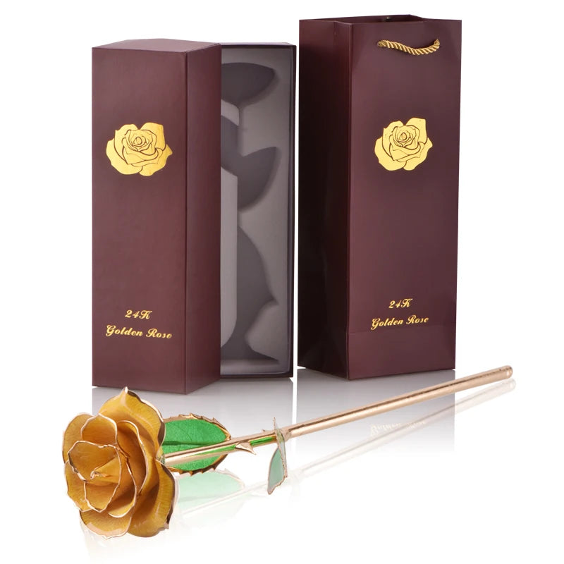 24k Gold Dipped Rose With Stand - LSDproductionsGB