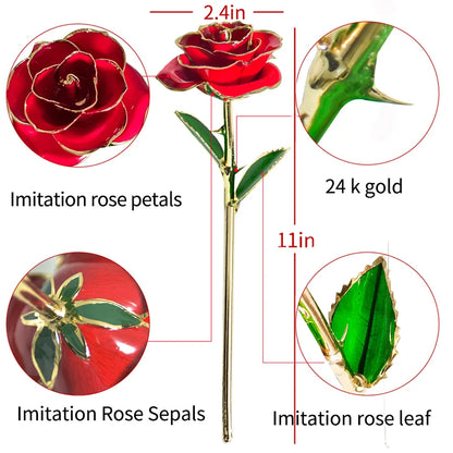 24k Gold Dipped Rose With Stand - LSDproductionsGB